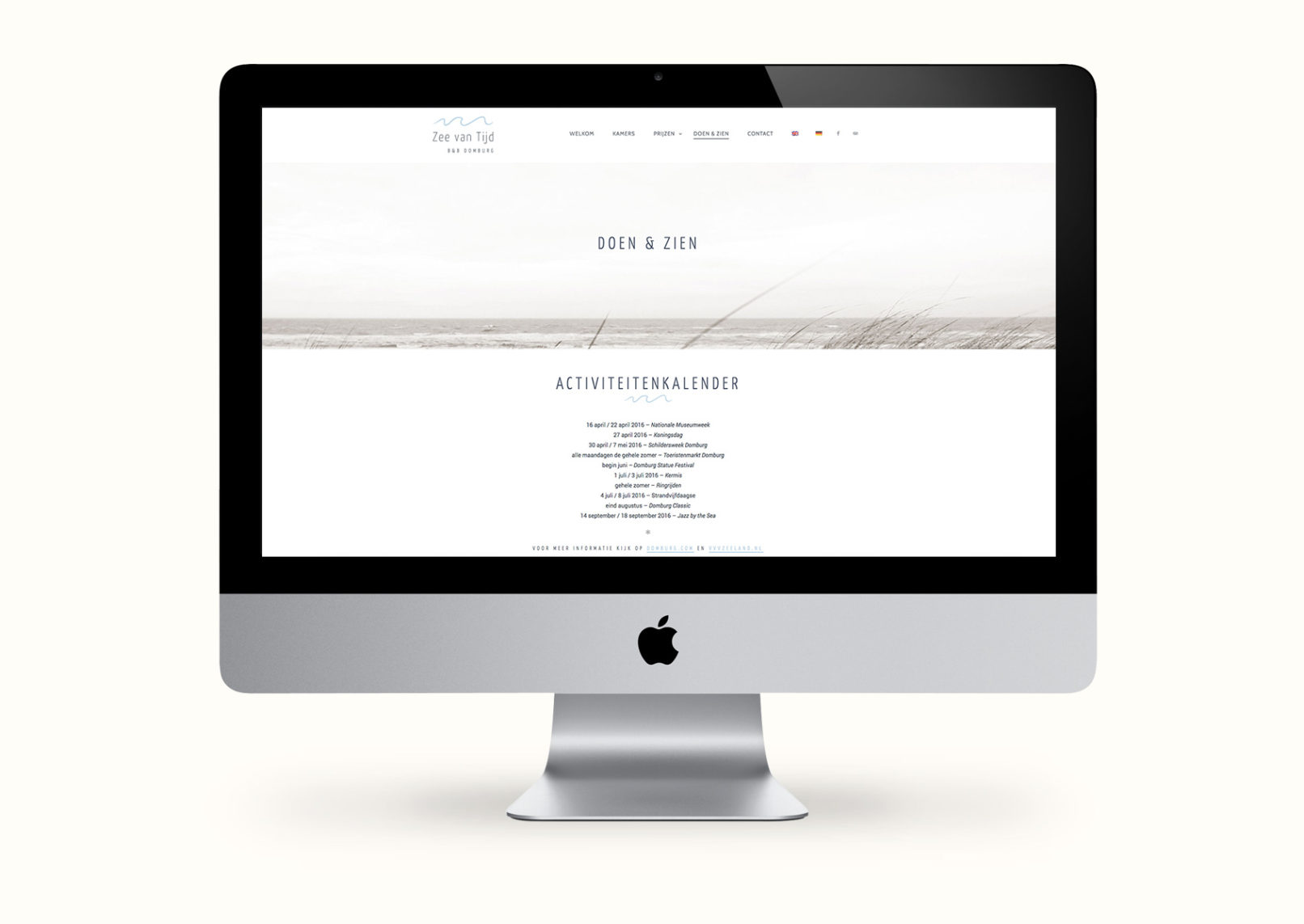 website B&B Zee van Tijd Domburg