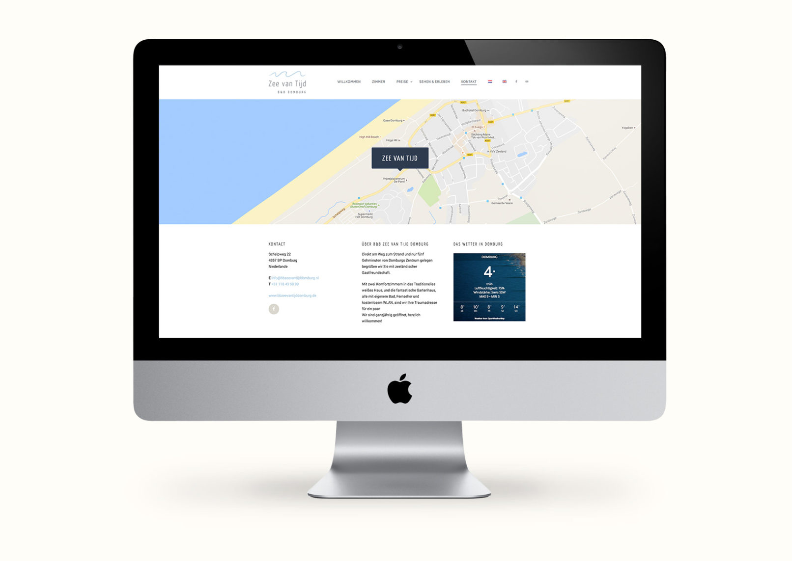 website B&B Zee van Tijd Domburg